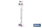 ASPIRADORA SIN CABLE | POTENCIA DE SUCCIÓN: 180 AW | POTENCIA CICLÓNICA: 32 KPA | INCLUYE BASE RECARGABLE | 4 VELOCIDADES | FILTRO HEPA LAVABLE | BATERÍA DE LITIO 25,9 V | COLOR: BLANCO