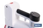 Aspiradora sin cable con base de carga | Potencia de succión: 180 AW | Potencia ciclónica: 32 kPa | 4 velocidades | Filtro HEPA lavable | Batería de litio 25,9 V | Color: blanco - Cofan
