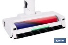 Aspiradora sin cable con base de carga | Potencia de succión: 180 AW | Potencia ciclónica: 32 kPa | 4 velocidades | Filtro HEPA lavable | Batería de litio 25,9 V | Color: blanco - Cofan