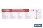 Aspiradora sin cable con base de carga | Potencia de succión: 180 AW | Potencia ciclónica: 32 kPa | 4 velocidades | Filtro HEPA lavable | Batería de litio 25,9 V | Color: blanco - Cofan