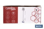 Aspiradora eléctrica sin cable con soporte a la pared | Potencia de succión: 180 AW | Potencia ciclónica: 32 kPa | 4 velocidades | Filtro HEPA lavable | Batería de litio 25,9 V | Color: blanco - Cofan