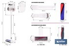 Aspiradora eléctrica sin cable con soporte a la pared | Potencia de succión: 180 AW | Potencia ciclónica: 32 kPa | 4 velocidades | Filtro HEPA lavable | Batería de litio 25,9 V | Color: blanco - Cofan