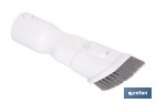 CEPILLO 2 EN 1 PARA ASPIRADORA | ADECUADO PARA MUEBLES Y TAPICERÍAS | COMPATIBLE CON ASPIRADORAS 45053301 Y 45053302 | DISEÑO COMPACTO Y FUNCIONAL | MEDIDAS: 21 X 5 CM