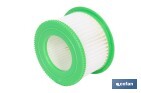 Filtro HEPA lavable y reutilizable para aspiradoras | Compatible con aspiradoras 45053301 y 45053302 | Alta eficiencia | Medidas: 7 x 4 cm - Cofan