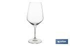 Pack of 6 wine glasses with 53cl capacity | Long and thin stem with a wide base - Cofan