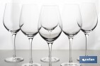 Pack de 6 copas jerezanas de cristal con tallo alto | Capacidad: 30 cl | Copas catavino para degustación - Cofan