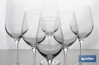 Pack de 6 copas jerezanas de cristal con tallo alto | Capacidad: 30 cl | Copas catavino para degustación - Cofan