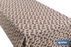 Rollo de mantel antimanchas | Estampado de rosas | Materiales: algodón y poliéster | Fácil de limpiar | Medidas: 1,40 x 25 m - Cofan