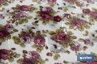 Rollo de mantel antimanchas | Estampado de rosas | Materiales: algodón y poliéster | Fácil de limpiar | Medidas: 1,40 x 25 m - Cofan