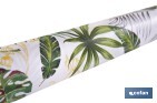 Rollo de hule con estampado de hojas amazónicas | Impermeable | Protección y estilo para la mesa - Cofan