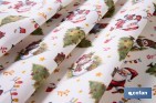 Rollo de mantel resinado antimanchas con Árboles de Navidad y regalos | Materiales: 75 % algodón y 25 % poliéster | Diseño navideño, fácil de limpiar - Cofan