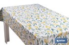 Rollo de hule estampado limones | Materiales: polipropileno y PVC | Gran resistencia a líquidos y manchas | Fácil limpieza | Medidas 1,40 x 20 m - Cofan