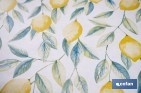Rollo de hule estampado limones | Materiales: polipropileno y PVC | Gran resistencia a líquidos y manchas | Fácil limpieza | Medidas 1,40 x 20 m - Cofan
