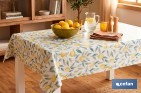 Rollo de hule estampado limones | Materiales: polipropileno y PVC | Gran resistencia a líquidos y manchas | Fácil limpieza | Medidas 1,40 x 20 m - Cofan