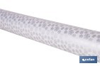 Rollo de hule estampado gris polar | Materiales: polipropileno y PVC | Gran resistencia a líquidos y manchas | Fácil limpieza | Medidas 1,40 x 20 m - Cofan