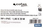 Rollo de hule estampado gris polar | Materiales: polipropileno y PVC | Gran resistencia a líquidos y manchas | Fácil limpieza | Medidas 1,40 x 20 m - Cofan