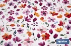 Rollo de hule estampado campo florido | Materiales: PVC y tela no tejida de polipropileno | Fácil limpieza | Medidas 1,40 x 25 m - Cofan