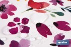Rollo de hule estampado campo florido | Materiales: PVC y tela no tejida de polipropileno | Fácil limpieza | Medidas 1,40 x 25 m - Cofan