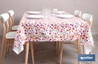Rollo de hule estampado campo florido | Materiales: PVC y tela no tejida de polipropileno | Fácil limpieza | Medidas 1,40 x 25 m - Cofan