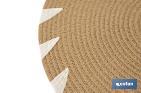 Bajoplatos redondos con detalles decorativos | Packs de 6 salvamanteles individuales | Diámetro: 38 cm | Color: beige y blanco - Cofan