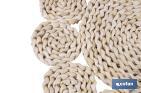 Bajoplatos con formas circulares | Packs de 6 salvamanteles individuales | Material: fibra natural | Diámetro: 35 cm | Decoración única y protección para la mesa - Cofan