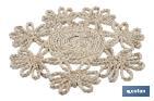 Bajoplatos con borde floral | Packs de 6 unidades de salvamanteles individuales | Material: fibra natural | Diámetro: 35 cm | Decoración única y protección para la mesa - Cofan