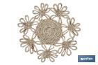 Bajoplatos con borde floral | Packs de 6 unidades de salvamanteles individuales | Material: fibra natural | Diámetro: 35 cm | Decoración única y protección para la mesa - Cofan