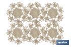 Bajoplatos con borde floral | Packs de 6 unidades de salvamanteles individuales | Material: fibra natural | Diámetro: 35 cm | Decoración única y protección para la mesa - Cofan