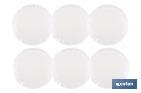 Bajoplatos redondos con flecos decorativos | Disponibles en diferentes colores | Packs de 6 salvamanteles individuales | Diámetro: 38 cm - Cofan