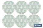 Bajoplatos redondos de Navidad | Diseño con árboles de Navidad | Packs de 6 salvamanteles individuales | Diámetro: 38 cm | Color: verde y blanco - Cofan