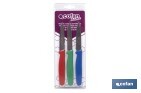 Pack de 3 cuchillos puntilla de acero inoxidable | Mango antideslizante | Apto para lavavajillas - Cofan
