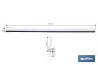 Burlete adhesivo de aluminio con cepillo | Longitud de 92 cm | Disponible en diferentes acabados - Cofan