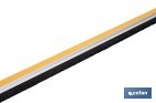 Burlete adhesivo de aluminio con cepillo | Longitud de 92 cm | Disponible en diferentes acabados - Cofan