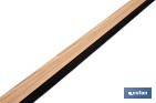 Burlete adhesivo de aluminio con cepillo | Longitud de 92 cm | Disponible en diferentes acabados - Cofan