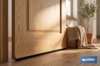 Burlete adhesivo de aluminio con cepillo | Longitud de 92 cm | Disponible en diferentes acabados - Cofan