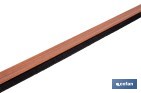 Burlete adhesivo de aluminio con cepillo | Longitud de 92 cm | Disponible en diferentes acabados - Cofan