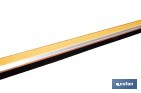 Burlete adhesivo de aluminio con cepillo | Longitud de 92 cm | Disponible en diferentes acabados - Cofan