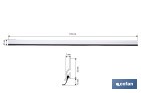 Burlete adhesivo de aluminio con labio de goma | Longitud de 105 cm | Disponible en diferentes acabados - Cofan