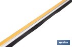 Burlete adhesivo de aluminio con labio de goma | Longitud de 105 cm | Disponible en diferentes acabados - Cofan