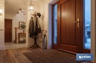 Burlete basculante de aluminio con labio de caucho | Longitud de 93 cm | Disponible en diferentes acabados - Cofan