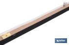 Burlete basculante de madera sostenible | Fijación mediante bisagra | Longitud de 91,5 cm | Disponible en diferentes acabados - Cofan
