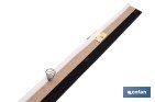 Burlete basculante de madera sostenible | Fijación mediante bisagra | Longitud de 91,5 cm | Disponible en diferentes acabados - Cofan