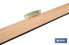 Burlete basculante de madera sostenible | Fijación mediante bisagra | Longitud de 91,5 cm | Disponible en diferentes acabados - Cofan