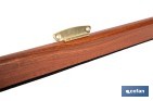 Burlete basculante de madera sostenible | Fijación mediante bisagra | Longitud de 91,5 cm | Disponible en diferentes acabados - Cofan