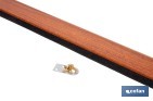 Burlete basculante de madera sostenible | Fijación mediante bisagra | Longitud de 91,5 cm | Disponible en diferentes acabados - Cofan