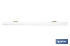 Burlete basculante de madera sostenible | Fijación mediante bisagra | Longitud de 91,5 cm | Disponible en diferentes acabados - Cofan