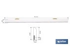 Burlete basculante de madera sostenible | Fijación mediante bisagra | Longitud de 91,5 cm | Disponible en diferentes acabados - Cofan