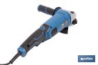 Amoladora angular eléctrica 1010 W Ø115/125 mm con velocidad variable 3000-11000 rpm | Arranque progresivo, mango antivibración, engranajes de aluminio reforzado - Cofan