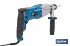 Taladro percutor eléctrica 1200 W con 2 velocidades, portabrocas automático 13 mm | Empuñadura multiposición y control de velocidad variable - Cofan