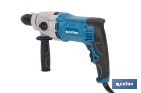 Taladro percutor eléctrica 1200 W con 2 velocidades, portabrocas automático 13 mm | Empuñadura multiposición y control de velocidad variable - Cofan